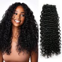 Prix d'usine 100% Cheveux Humains Ondulés Crochet Braids Machine Double Trame Ondulations Personnalisables Couleurs Extensions de Cheveux en Gros