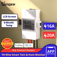 Untuk TH Elite 16A/20A WiFi Switch Pemantau Suhu dan Kelembapan Sistem Rumah Pintar Siap Pakai Bersertifikasi CE/FCC A362