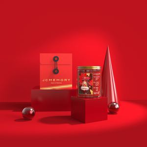 JCM, venta al por mayor, personalizado, lujo, decoración del hogar, fragancia, tarro de cristal ámbar, cera de soja, vela perfumada de Navidad, juego de regalo - Product Image 4