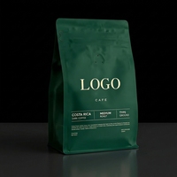 Sacs à fermeture éclair personnalisés imprimés avec valve, adaptés aux sachets de café de 100g, 500g, 1kg, en film polyester résistant à l'humidité