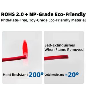 Fil de silicone 3239 16/18/20AWG 3KV - Haute température 200°C ° Câble flexible pour batterie/LED/alimentation 40-100cm 40/50/60/70/80/90/100cm - Product Image 2