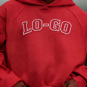 Sweat-shirt pour homme en coton 100% 330G, patchwork vintage, logo appliqué, broderie 3D, impression, broderie appliquée - Product Image 1