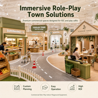 Módulos de estanterías de mostrador para casas de juegos infantiles comerciales, listos para exportación, para zonas infantiles en centros comerciales