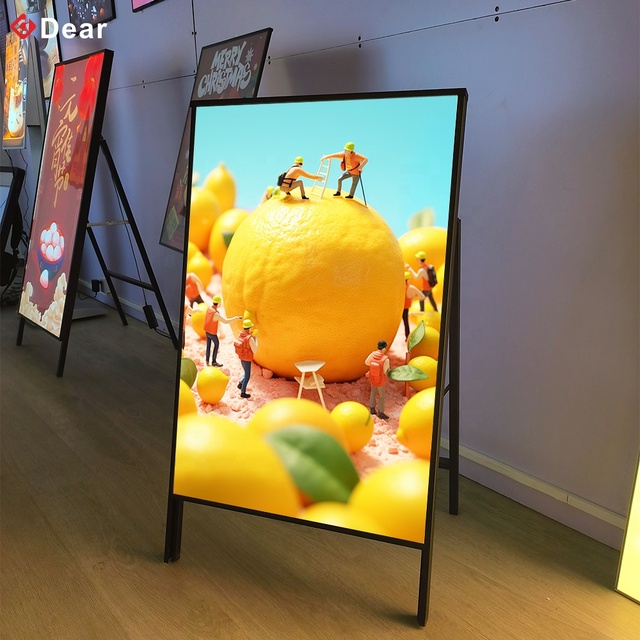Ultra Thin LED Light Box 60x90cm Aluminum Frame Wall Mounted Advertising Poster Display for Movie Store Restaurant Menu Window
