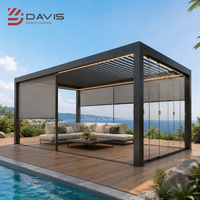 Pergola en aluminium avec toit rétractable, gazebo, pavillon, pergola pliante pour jardin, patio, utilisation en extérieur