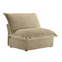 [Stock US] Canapé simple sans accoudoirs en velours côtelé - 3 couleurs expédiées depuis l'entrepôt local US, prise en charge de la livraison directe d'une seule pièce