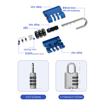 Cadenas à combinaison moderne ODM à 3 chiffres pour l'école, la salle de sport, le hangar extérieur, les voyages, pour valise, bagages