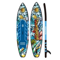 Planche de paddle gonflable SKATINGER OEM en PVC pour SUP, avec accessoire aileron, pour sports nautiques et surf