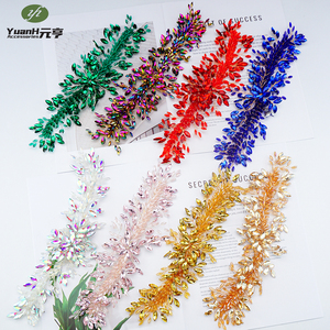 Applicazione di Perline di Cristallo Nero di Lusso, Fiore in Filo con Strass 100% Fatto a Mano per Accessori DIY da Donna per Abiti e Copricapo - Product Image 6