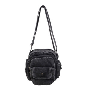 Bolso de Hombro Portátil de Diseño Artístico con Textura de Mezclilla Lavada, Estilo Vintage, con Forro de Algodón, para Uso Diario - Product Image 2