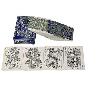 Waddinghton personnalisé Londres néerlandais <span class=keywords><strong>Blitz</strong></span> Casino qualité Kem plastique Poker Club rond cartes à jouer logo personnalisé dans une boîte pliante bas quantité minimale de commande - Product Image 2