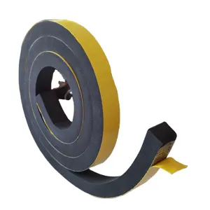 Rouleaux de mousse auto-adhésives de scellage, bande EPDM, en lot de 5 pièces