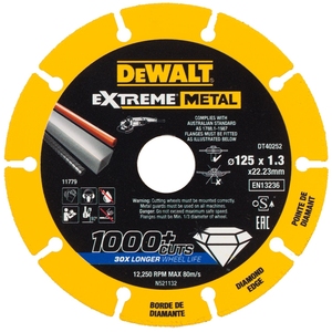 Disque diamanté DeWalt pour la découpe de métaux 180 mm x 22,23 mm x 1,5 mm Extreme Metal - Product Image 1