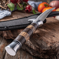 Lame de coupe professionnelle en acier inoxydable oknife otacle en fibre de carbone mini couteau d'office utilitaire boîte edc avec manche en bois