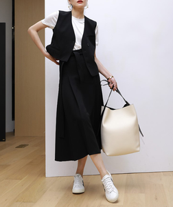 Chaleco sin Mangas de Rayón Estilo Occidental, Chaqueta con Cuello en V, Blusa para Mujer, Traje Informal Diario, Uniforme de Trabajo Profesional - Product Image 2