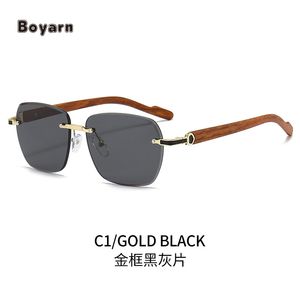 ボヤーン卸売女性高級サングラスファッションカラーレンズキーリムレスサングラス - Product Image 6