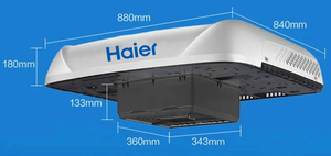 เครื่องปรับอากาศสำหรับรถบรรทุกแบบรวมทุกอย่างไว้ในหนึ่งเดียว สีขาว 24V กำลังทำความเย็น 2000W ใช้สารทำความเย็น R134a ติดตั้งบนหลังคา - Product Image 5