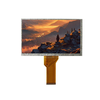 Modul Layar WVGA Landscape 7 Inci 800*480 TN LCD dengan Antarmuka RGB 6 O'clock TFT LCD untuk Tampilan Interkom Dalam Ruangan