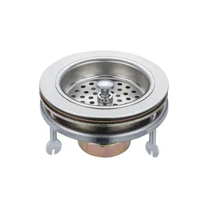 Kangyu North American SS 4-1/2'' kitchen sink strainer drain with basket strainer stopper or drainer for 3.5"sink hole