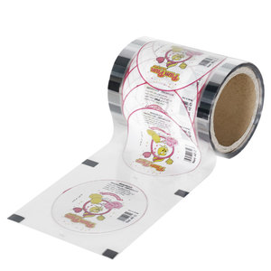 Gobelets en plastique de jus de fruits <span class=keywords><strong>Film</strong></span> d'étanchéité imprimé en plastique biodégradable <span class=keywords><strong>Film</strong></span> de rouleau d'étanchéité de tasse Boba imprimé personnalisé pour thé à bulles - Product Image 6