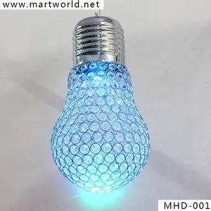 Sıcak toptan lamba şekilli kristal avize düğün dekorasyon RGB LED ışık kristal aydınlatma lambası düğün için (MHD-001)