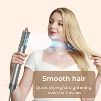 Ensemble de brosses à air chaud multi-styler 8 en 1, sèche-cheveux professionnel, brosse à air chaud à ions négatifs, outils de coiffage pour un séchage rapide et des boucles