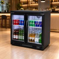 Mini réfrigérateur-congélateur avec porte en verre, écologique, silencieux, pour hôtel, chambre à coucher, fournitures, refroidisseur portable, mini réfrigérateur 90L