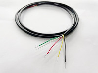 24 22 20 AWG RVV 2 3 4 5 6 7 8 Inti Tembaga Berlapis Timah Terpilin Kabel Listrik PE RVV Hitam Berselubung Lunak