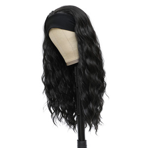 Peluca <span class=keywords><strong>de</strong></span> <span class=keywords><strong>cabello</strong></span> <span class=keywords><strong>ondulado</strong></span> <span class=keywords><strong>para</strong></span> mujer, <span class=keywords><strong>de</strong></span> color negro hecha a máquina, <span class=keywords><strong>cabello</strong></span> sintético Natural suave <span class=keywords><strong>para</strong></span> uso diario - Product Image 4