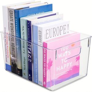 Clear Space Rectangle Injection-Molded Eco-Friendly PET Plastic <b>Storage</b> Bins 3-6L Capacity for <b>Kitchen</b> Pantry Fridge - Product Image 5