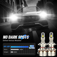 Accesorios para Automóviles IKAS de Alta Potencia, Lámpara Antiniebla LED de 180 W y 45000 LM, Lámpara Delantera para Automóvil de 6000 K, H1 H4 H7 H11 9005