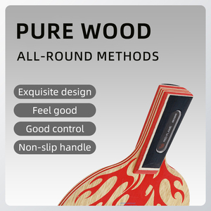 Racchetta da <span class=keywords><strong>Ping</strong></span> <span class=keywords><strong>Pong</strong></span> YoungJoy BOER RED FLAME di Qualità <span class=keywords><strong>Professionale</strong></span>, 7 Strati in Legno Puro, per Attacco e Difesa - Product Image 2