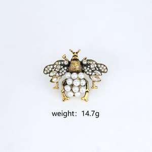 Stylish Bee Theme Natural Insect Charm Pendant Necklace 18k Gold Plated Link Chain Fashion <strong>Jewelry</strong> Rings Necklace Sets for Women - Product Image 6