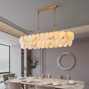 Nouveau <span class=keywords><strong>lustre</strong></span> en marbre espagnol naturel de luxe pour salon Restaurant Simple cuivre haut de gamme HFBH <span class=keywords><strong>lustre</strong></span> éclairage - Product Image 4