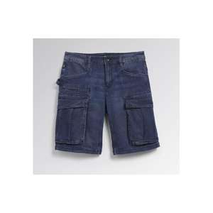 DIADORA UTILITY - 702.177655-C9513/34 Bermudas cargo ligeras de mezclilla azul/verde con lavado a la piedra PANTALÓN DE TRABAJO - Product Image 1