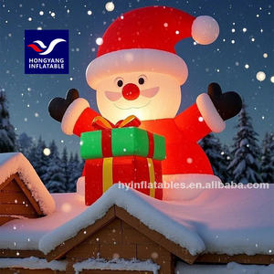 Tatil bahçesinde ekran için noel ağacı ve hediyeler ile açık şişme noel süslemeleri - Product Image 4