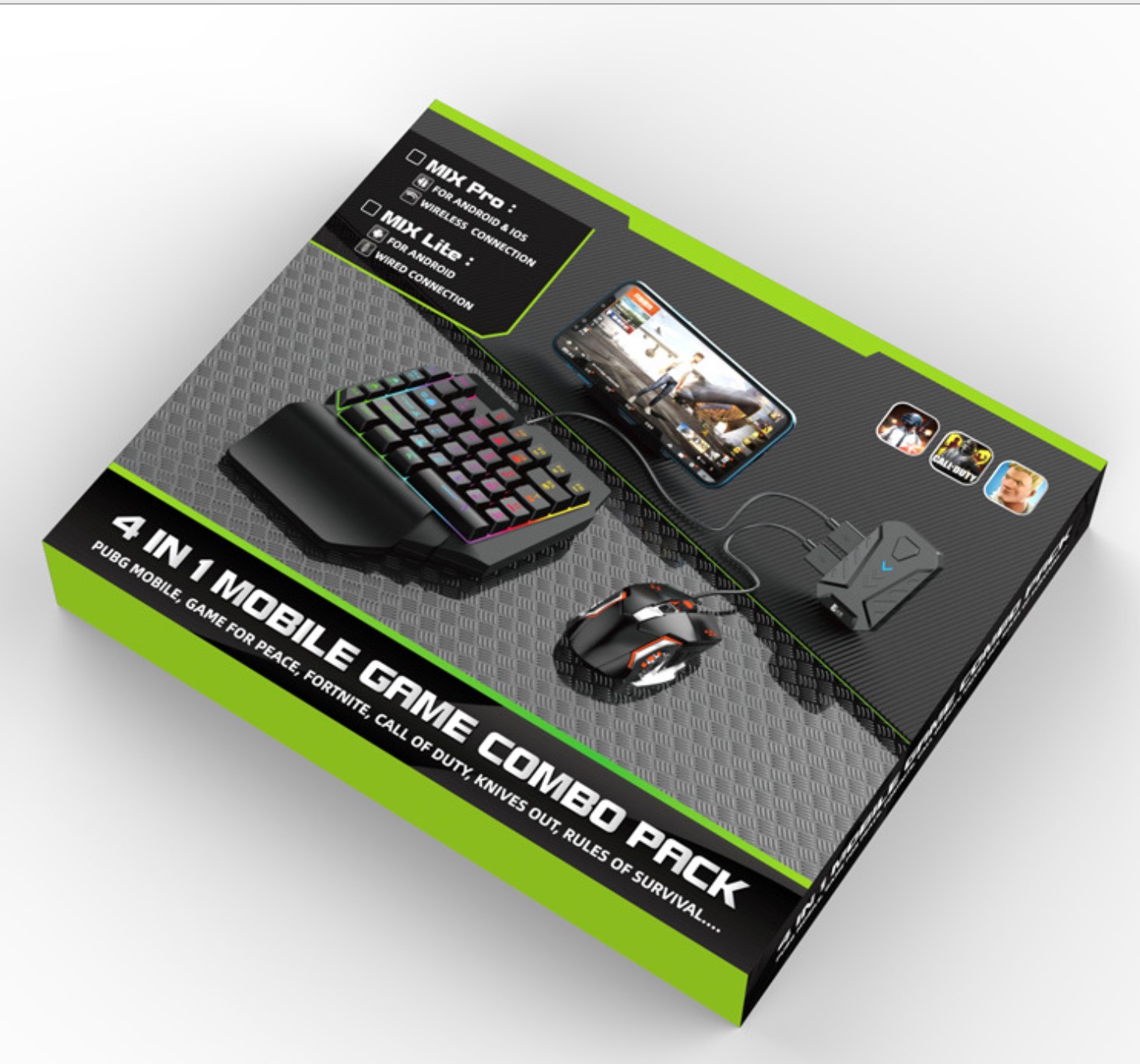 Адаптер для мобильных игр PUBG, подключи и работай, контроллер геймпада, конвертер игровой клавиатуры и мыши для Android и ios