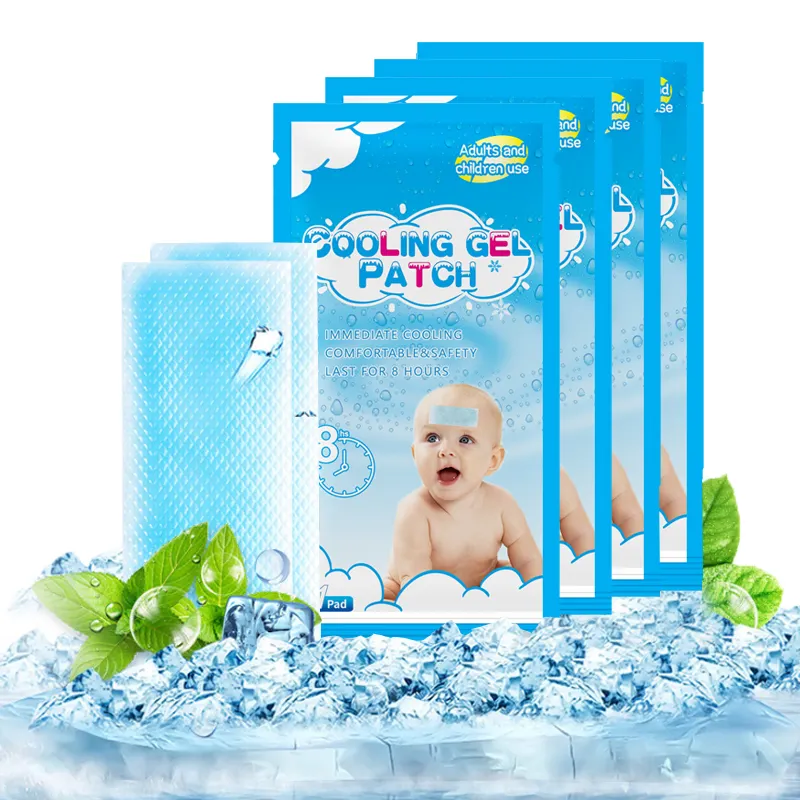 Fever Reducing Cooling Gel Plaster Forehead Cooling Pad Pain Relief Gel Patch For Children Baby Adult physical cooling