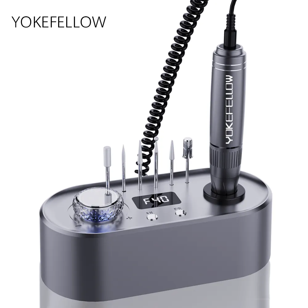 YOKEFELLOW Nail Drill Machine YK701 2022NEW 40000RPM Professional Electric Manicure Drill for Acrylic Gel Nail OEM ODM
