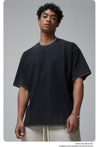 เสื้อยืดโอเวอร์ไซส์พิมพ์ลายโลโก้ตามสั่ง แขนสั้น คอกลม ผ้าเจอร์ซีย์คอตตอน สำหรับผู้ชายและผู้หญิง สไตล์ลำลอง พิมพ์ลายตัวอักษรด้านหน้า - Product Image 3