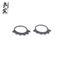 Bague créole segmentée articulée en acier inoxydable 316L plaqué or pour enfants, tendance, pour mariage et fiançailles, avec plusieurs billes