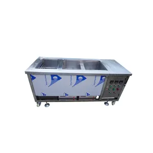 Endüstriler için ultrasonik 175L ultrasonik yıkama makinesi üç ultrasonik temizleme tankı