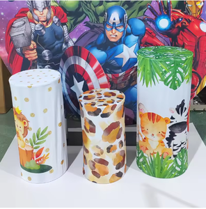 Support à gâteau personnalisé en tissu de haute qualité, avec fond et housse de socle en Spandex, et housses de personnage pour socle de table à gâteau - Product Image 2