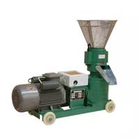 Machine à granulés électriques 220V 4KW à matrice plate pour l'alimentation animale, machine de traitement des aliments pour animaux de ferme