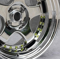 Rines Forjados Clásicos de 5 Radios en Cromo Dorado de 15-19 Pulgadas 4x100 4x108 con Borde Profundo Nuevos de 25 mm para BRZ Golf WRX