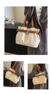 Fashion tote <b>bag</b> with belt <b>buckle</b> design and classic style - Product Image 5