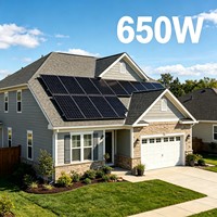 Panneau solaire flottant bifacial double vitrage type N 600W 650W, module PV monocristallin résistant à l'eau salée pour projets en lacs et réservoirs