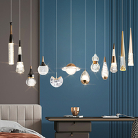Nouvelle lumière nordique luxe chambre tête de lit pendentif lumière moderne Simple tête unique longue ligne Restaurant Bar petite suspension