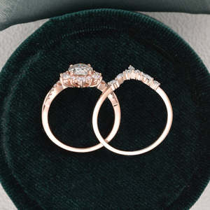 Conception de vente chaude bijoux Moissanite personnalisés mode 14k or anneaux de mariage ovale coupe diamant bague de fiançailles