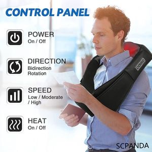 Acupresión eléctrica, masajeador de cuello y espalda, cuello, hombros, espalda y cintura, masajeador de calor corporal - Product Image 4